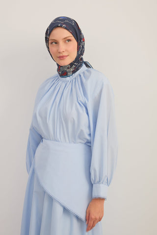 Yaz Esintisi Flora Lacivert