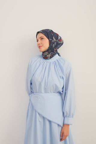 Yaz Esintisi Flora Lacivert