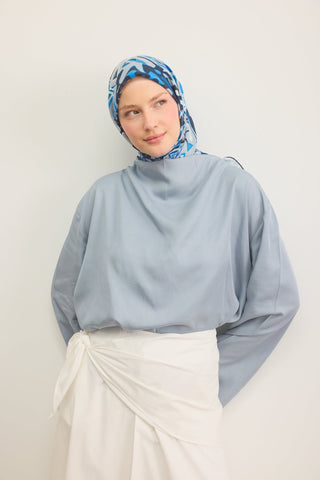 Yaz Esintisi Geometrik Lacivert