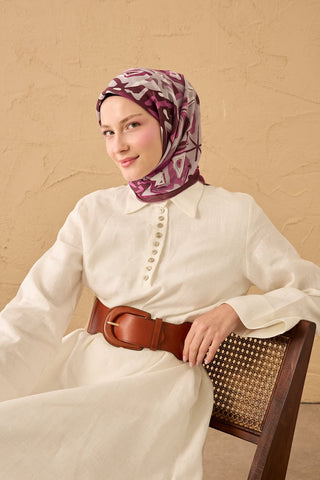 Yaz Esintisi Geometrik Mürdüm