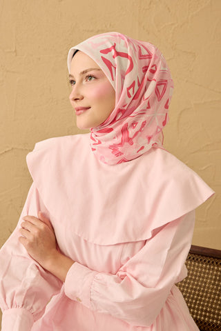 Yaz Esintisi Geometrik Pembe