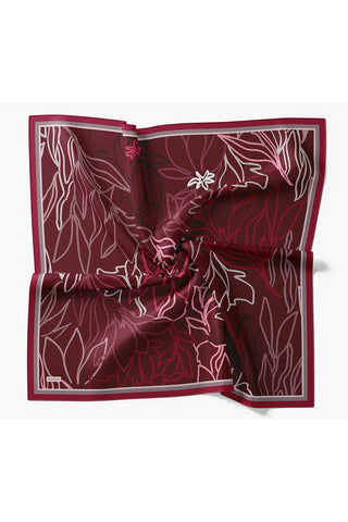 Yaz Esintisi Line Flowers Bordo