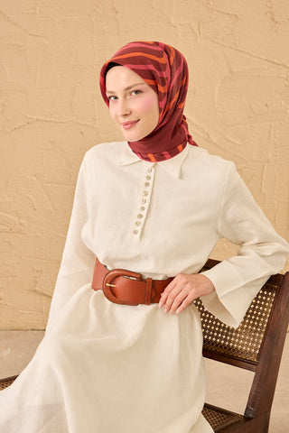 Yaz Esintisi Urban Stripe Bordo