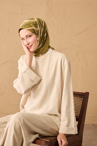 Yaz Esintisi Urban Stripe Haki