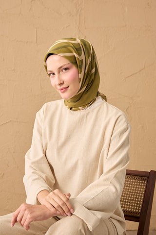 Yaz Esintisi Urban Stripe Haki