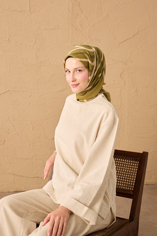 Yaz Esintisi Urban Stripe Haki