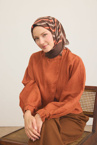 Yaz Esintisi Urban Stripe Kahverengi