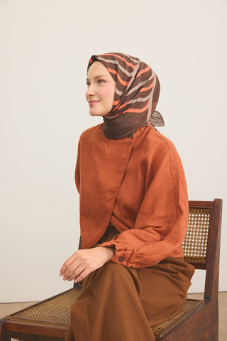 Yaz Esintisi Urban Stripe Kahverengi