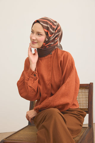 Yaz Esintisi Urban Stripe Kahverengi