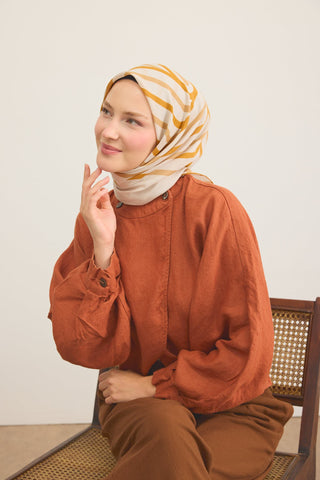 Yaz Esintisi Urban Stripe Krem