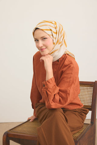 Yaz Esintisi Urban Stripe Krem