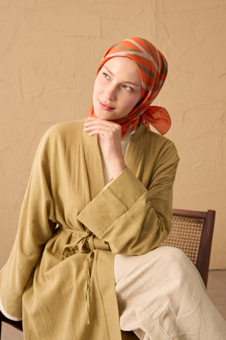 Yaz Esintisi Urban Stripe Turuncu