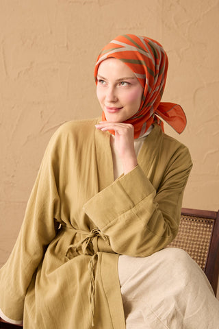 Yaz Esintisi Urban Stripe Turuncu